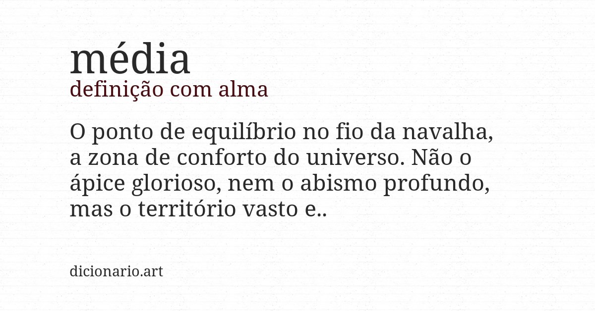 Definição com alma de média