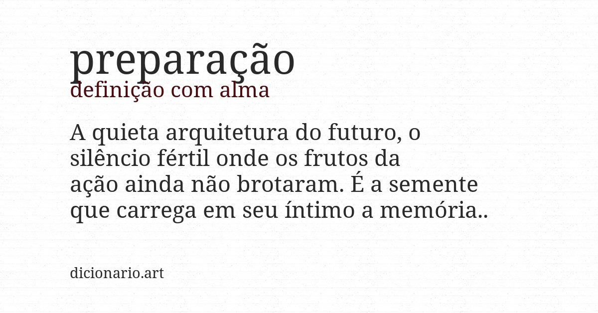 Definição com alma de preparação
