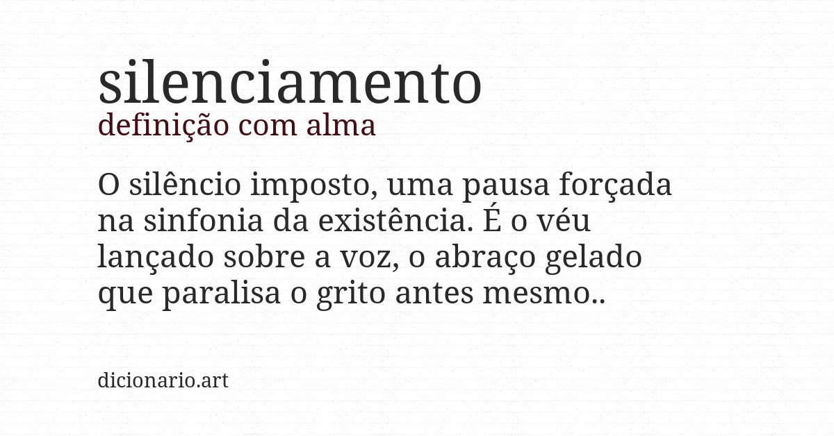 Definição com alma de silenciamento