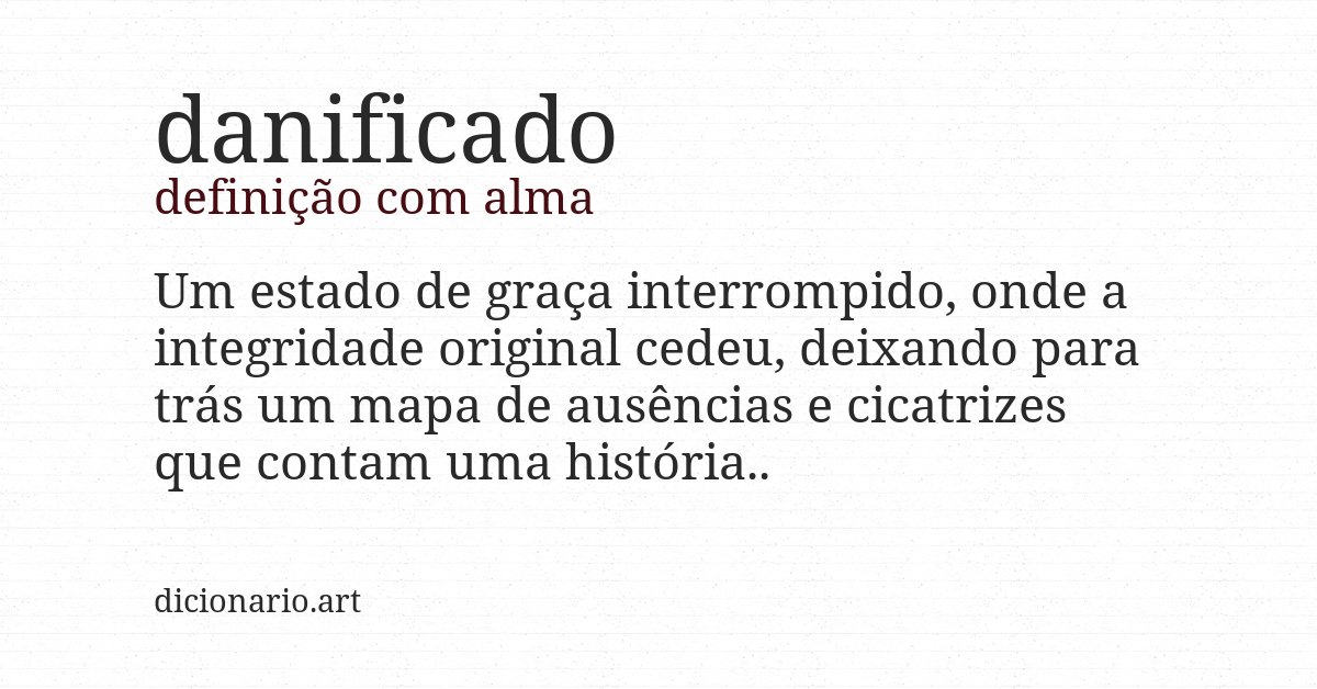 Definição com alma de danificado