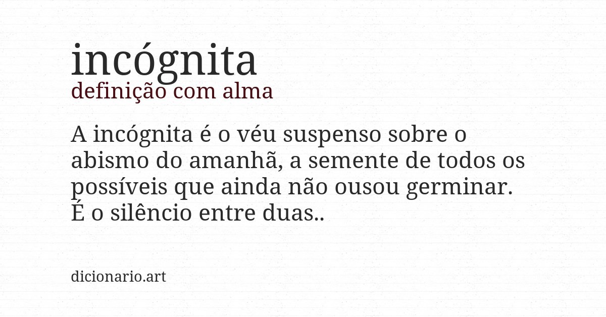 Definição com alma de incógnita