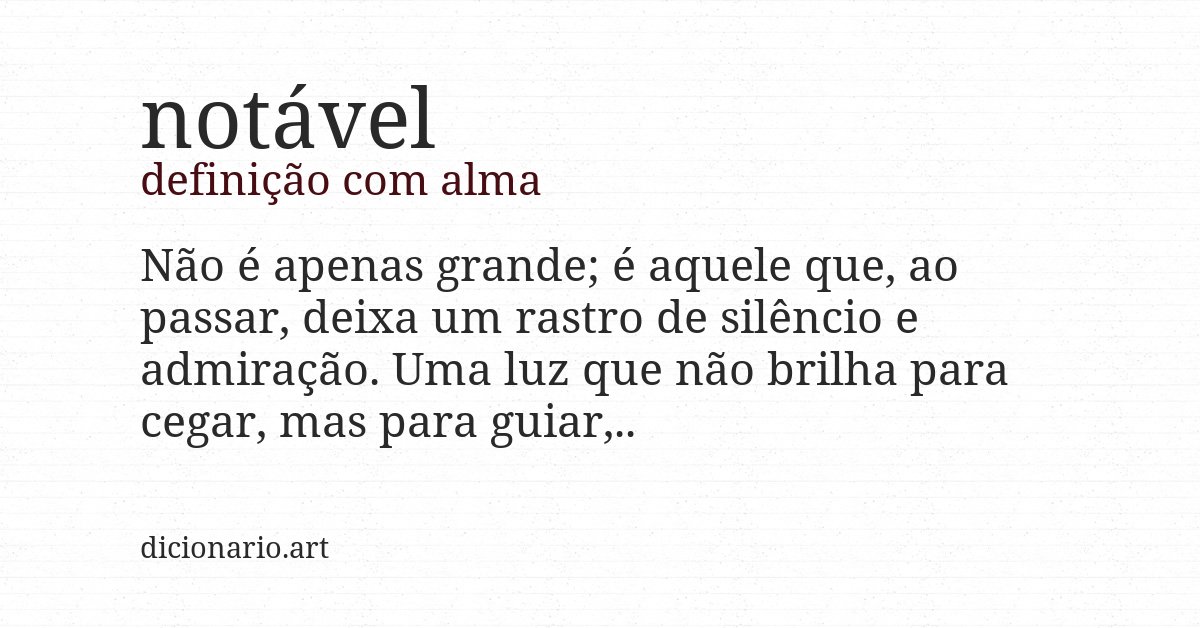 Definição com alma de notável