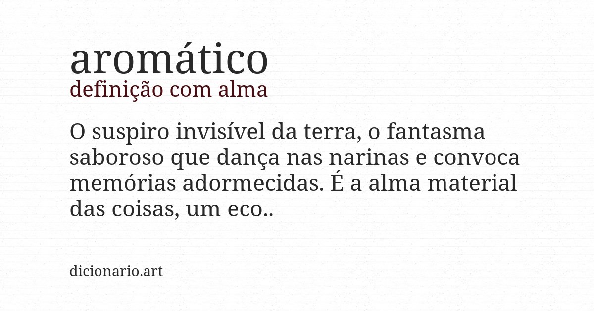 Definição com alma de aromático