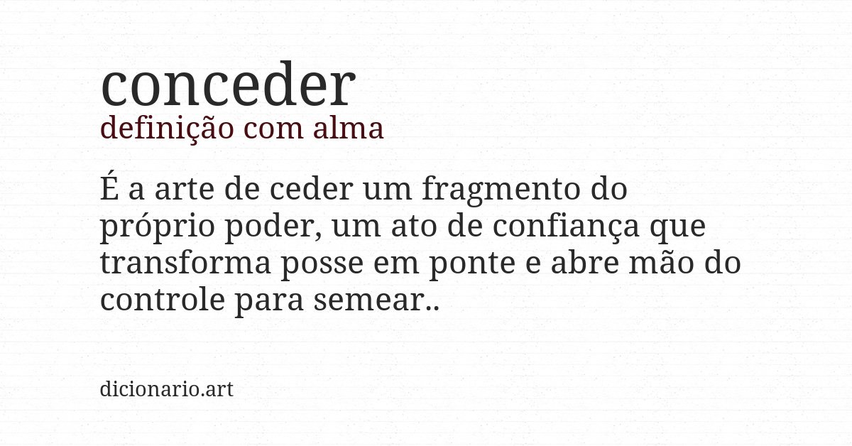 Definição com alma de conceder