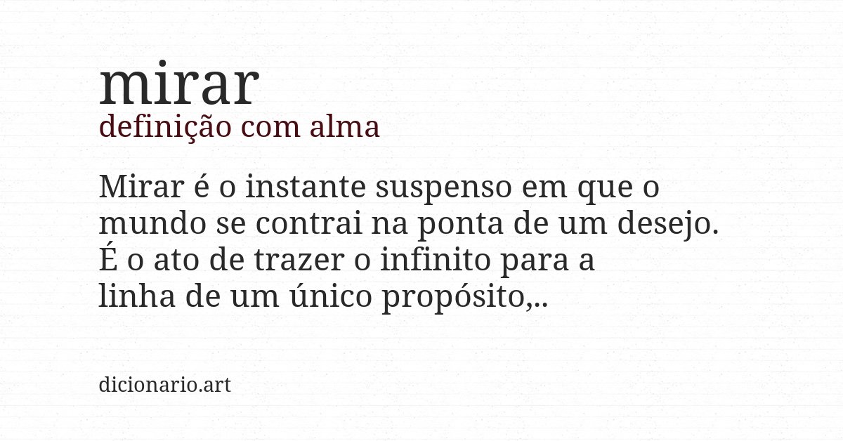 Definição com alma de mirar