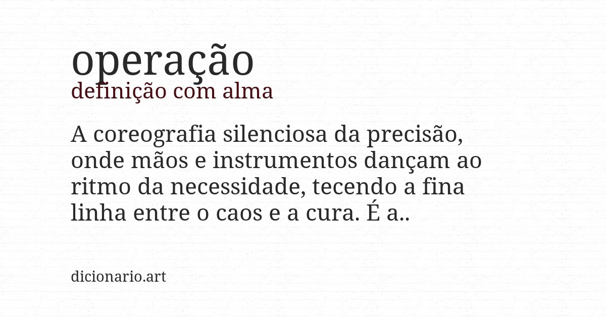 Definição com alma de operação