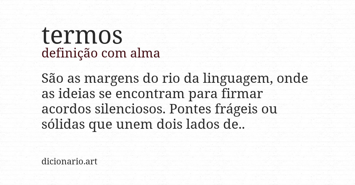 Definição com alma de termos