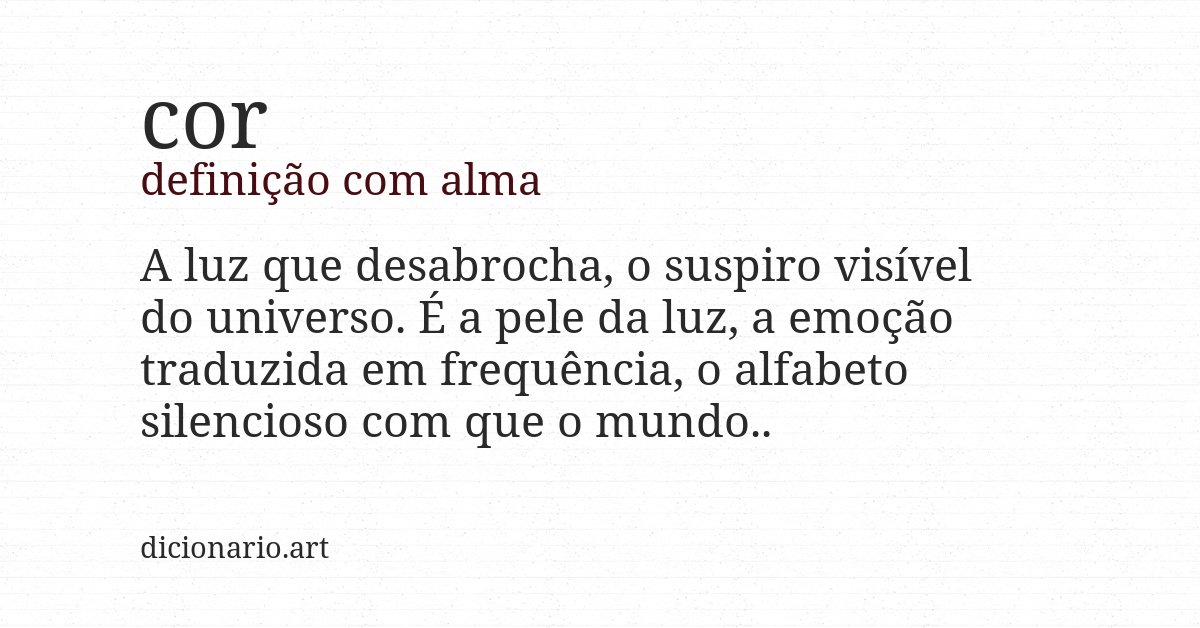 Definição com alma de cor