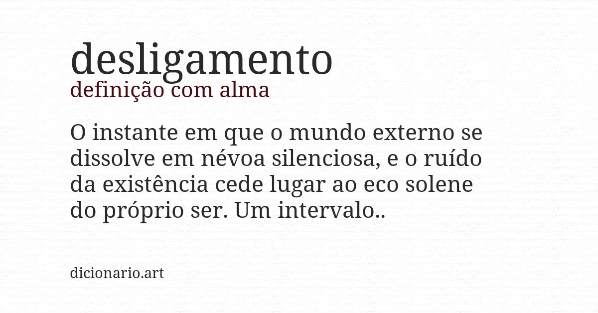 Definição com alma de desligamento