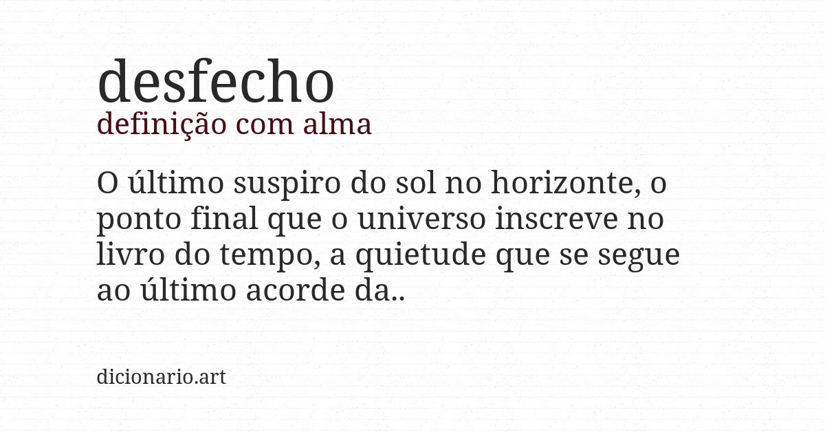 Definição com alma de desfecho