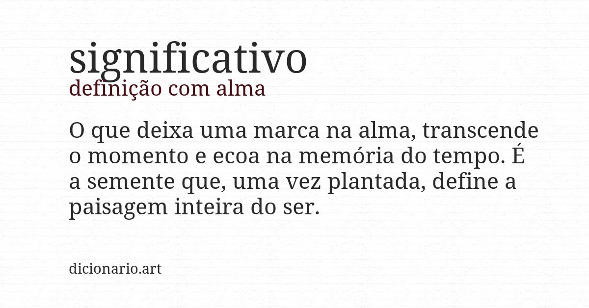 Definição com alma de significativo