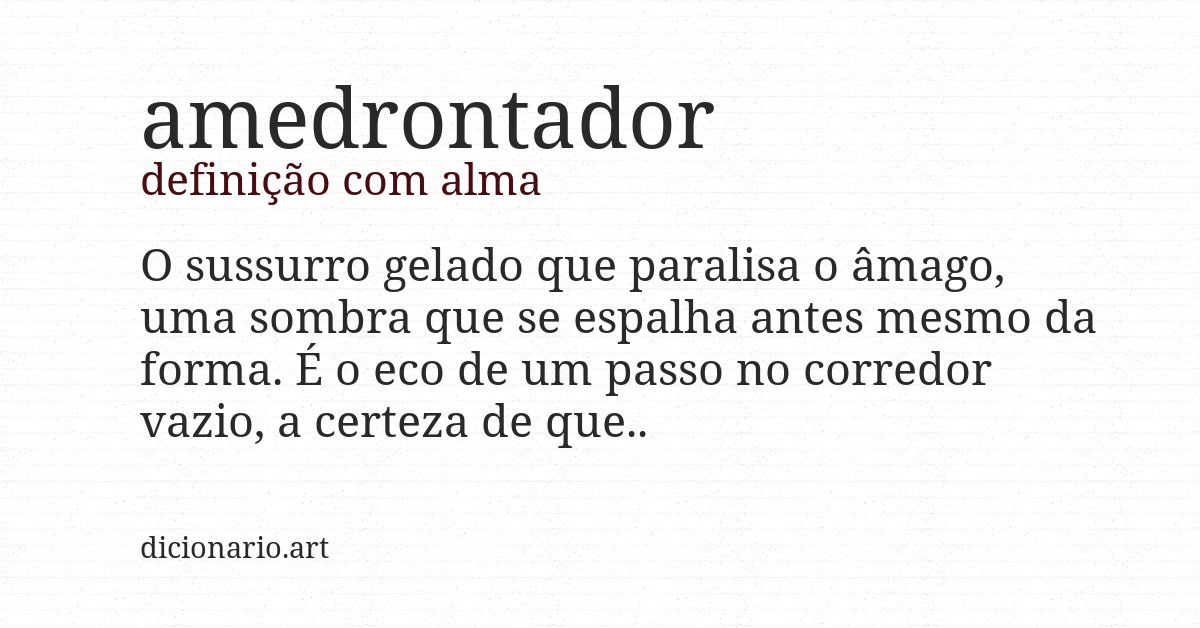 Definição com alma de amedrontador