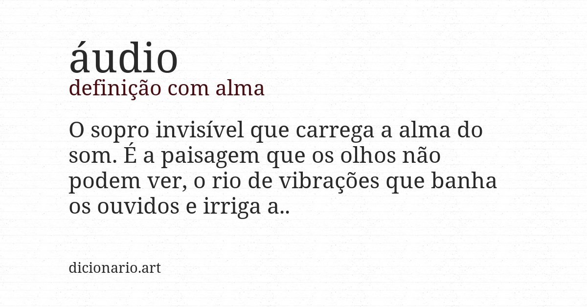 Definição com alma de áudio