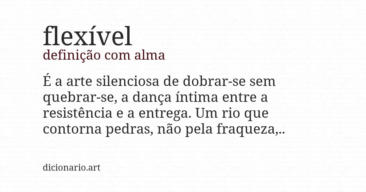 Definição com alma de flexível