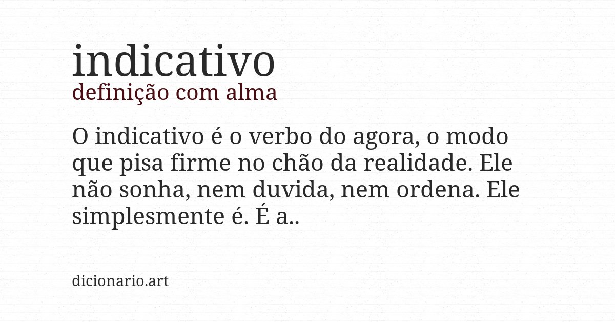 Definição com alma de indicativo