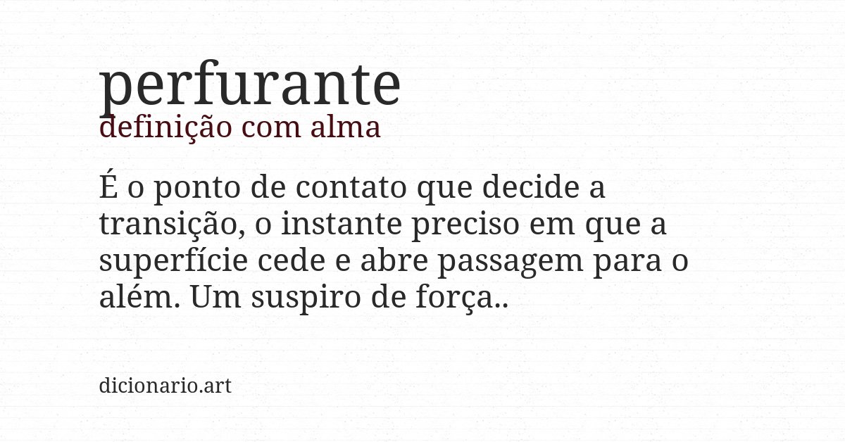 Definição com alma de perfurante