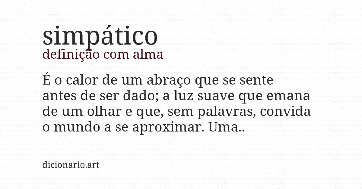 Definição com alma de simpático