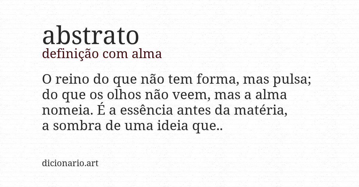 Definição com alma de abstrato