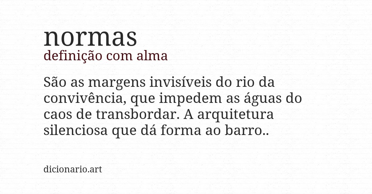 Definição com alma de normas