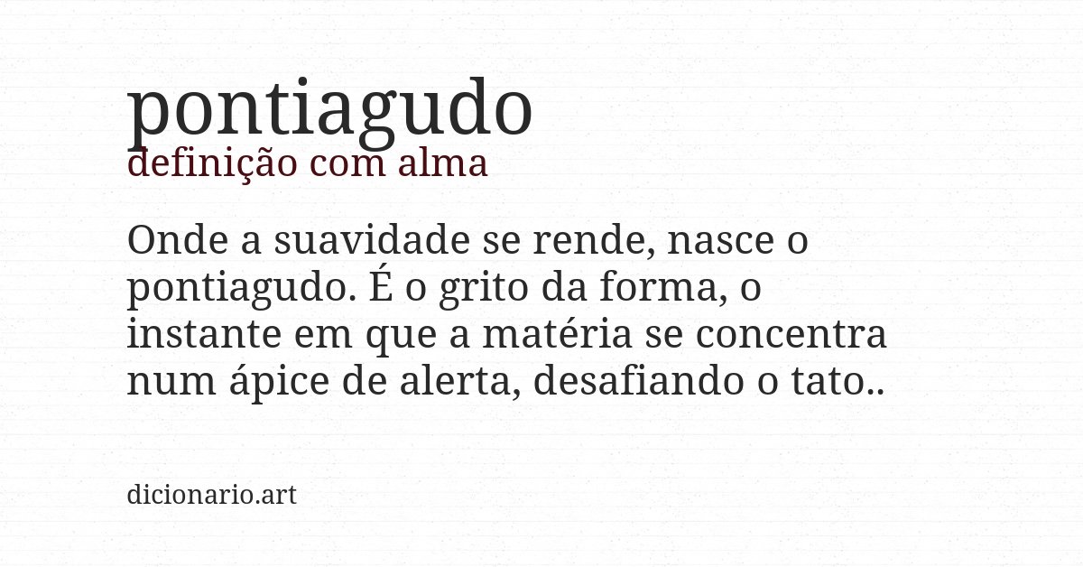 Definição com alma de pontiagudo