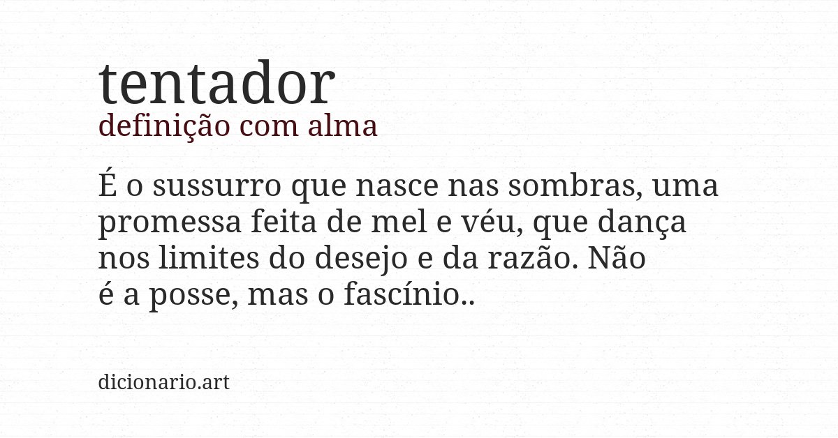 Definição com alma de tentador