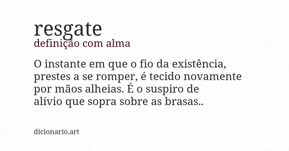 Definição com alma de resgate