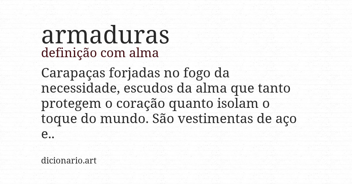 Definição com alma de armaduras