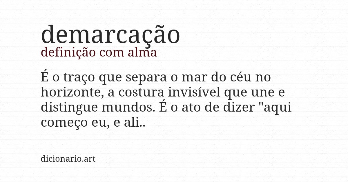 Definição com alma de demarcação