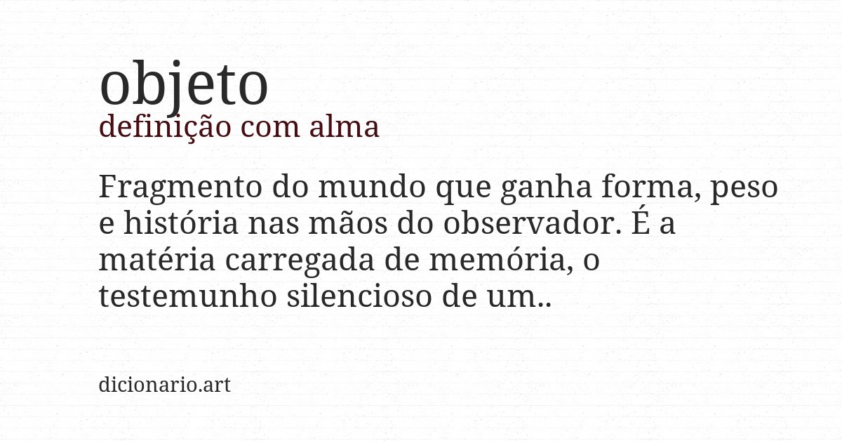 Definição com alma de objeto