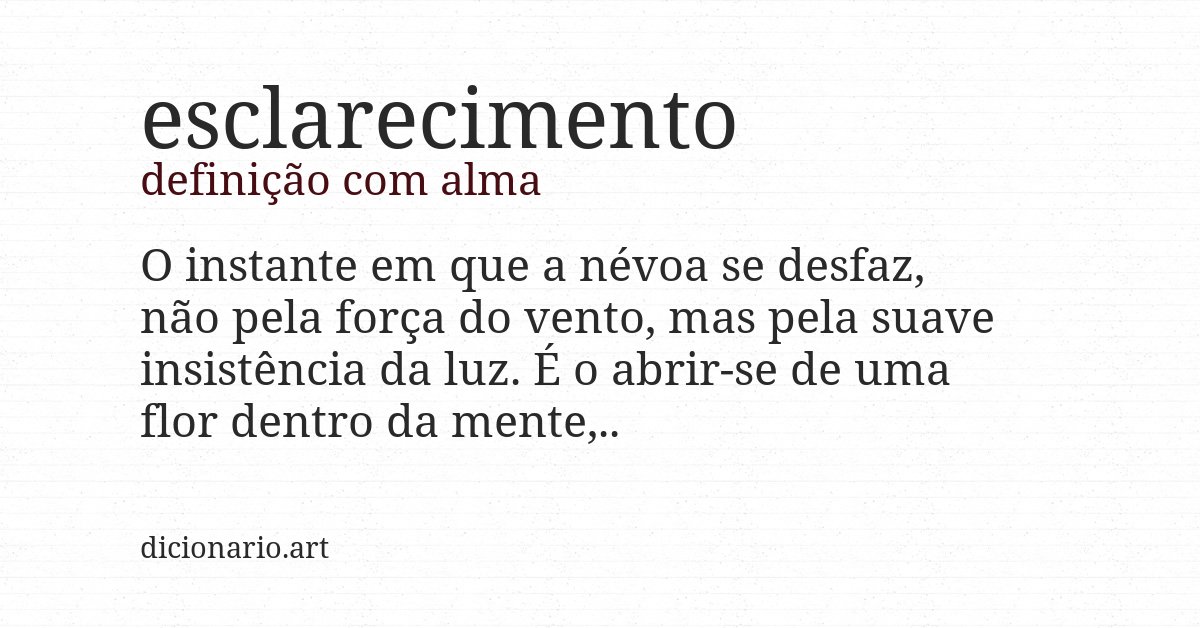 Definição com alma de esclarecimento