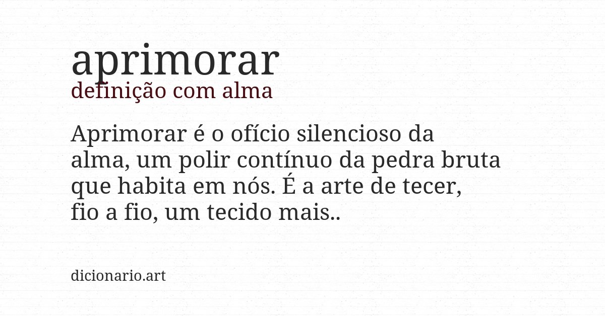 Definição com alma de aprimorar