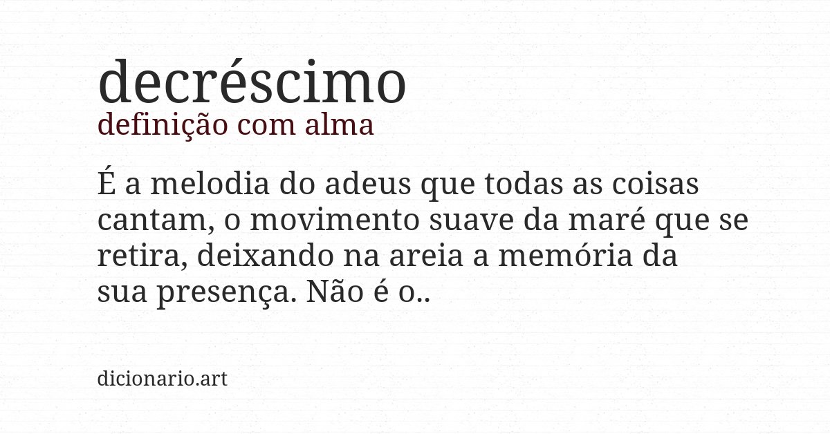 Definição com alma de decréscimo