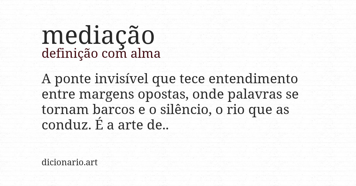 Definição com alma de mediação