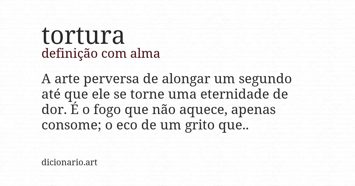 Definição com alma de tortura