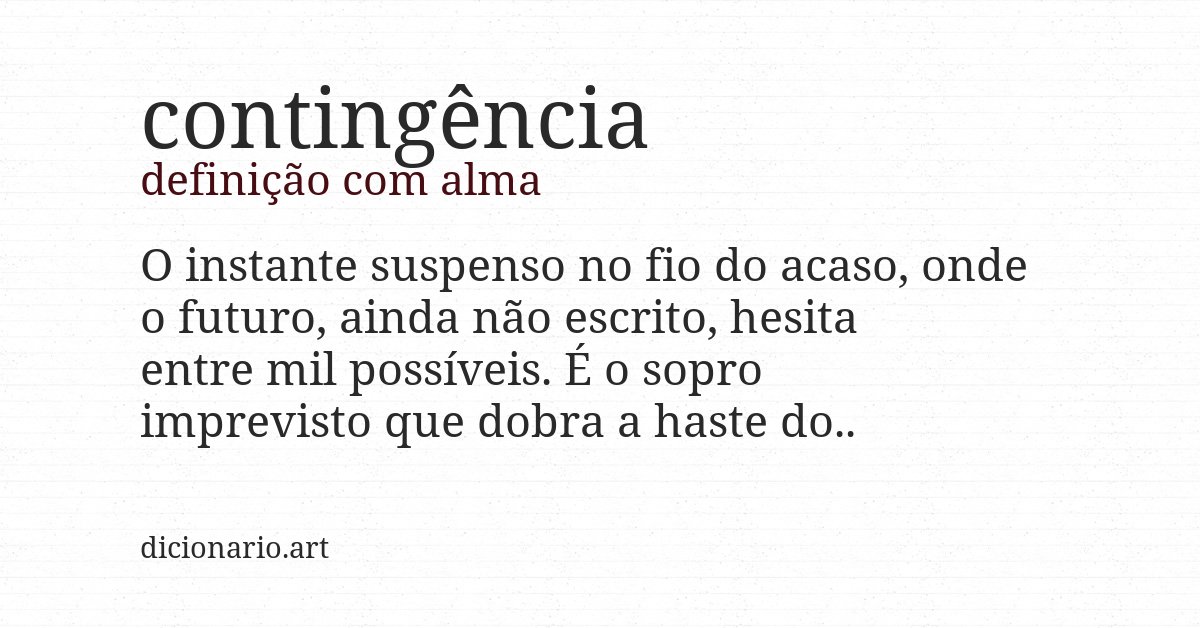 Definição com alma de contingência