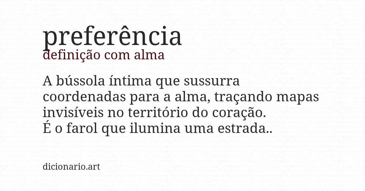 Definição com alma de preferência
