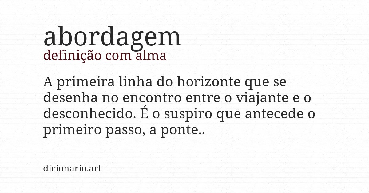 Definição com alma de abordagem