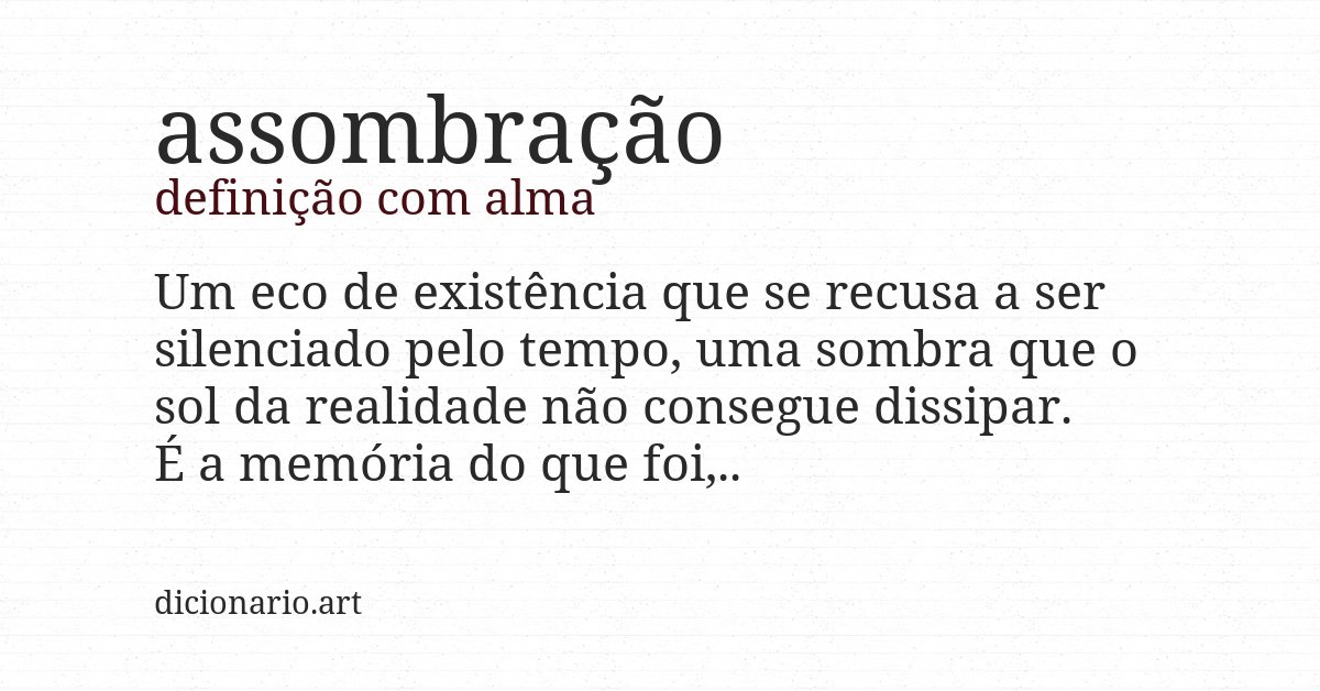 Definição com alma de assombração