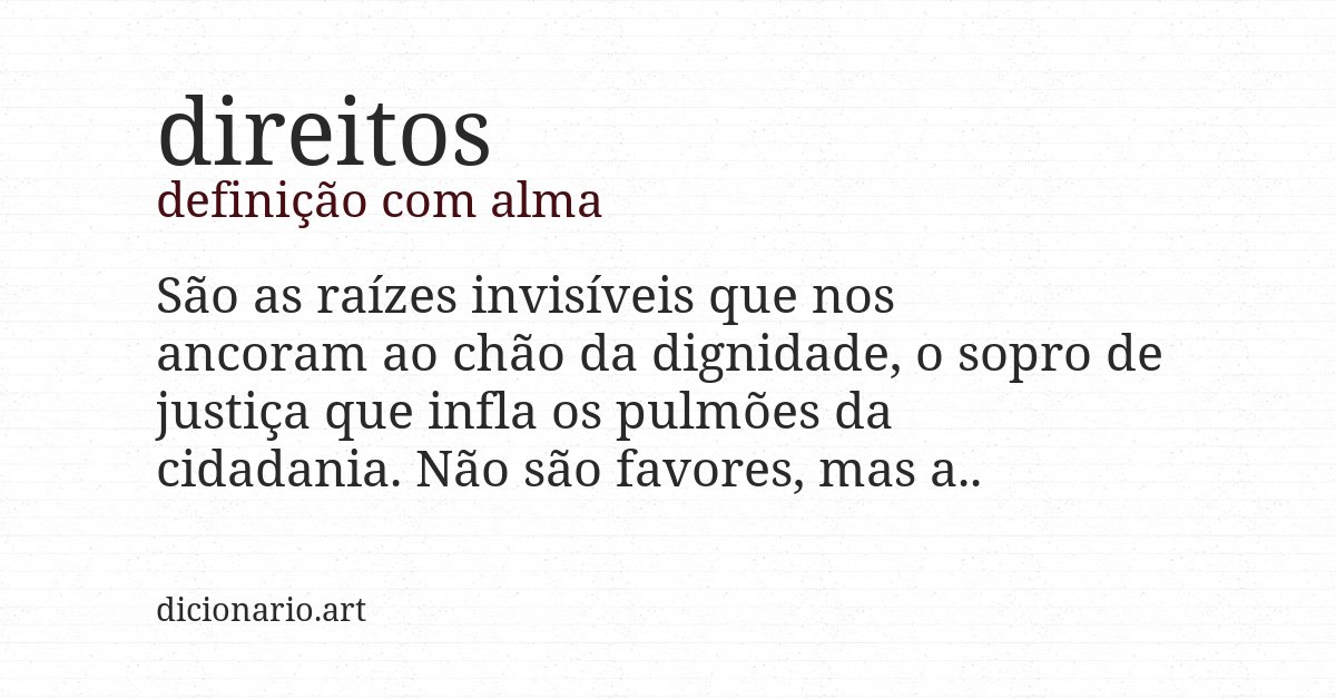 Definição com alma de direitos