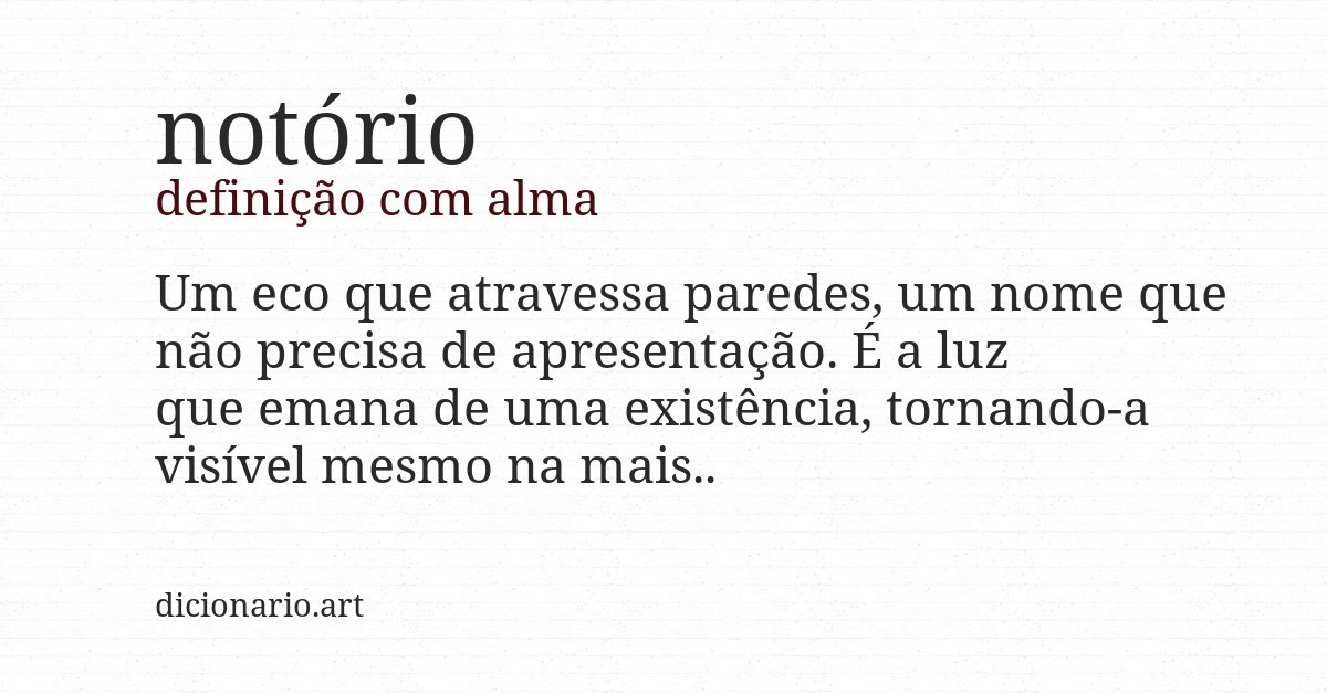 Definição com alma de notório