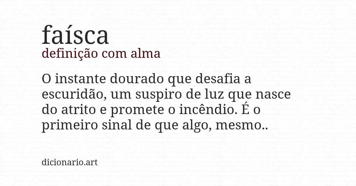 Definição com alma de faísca