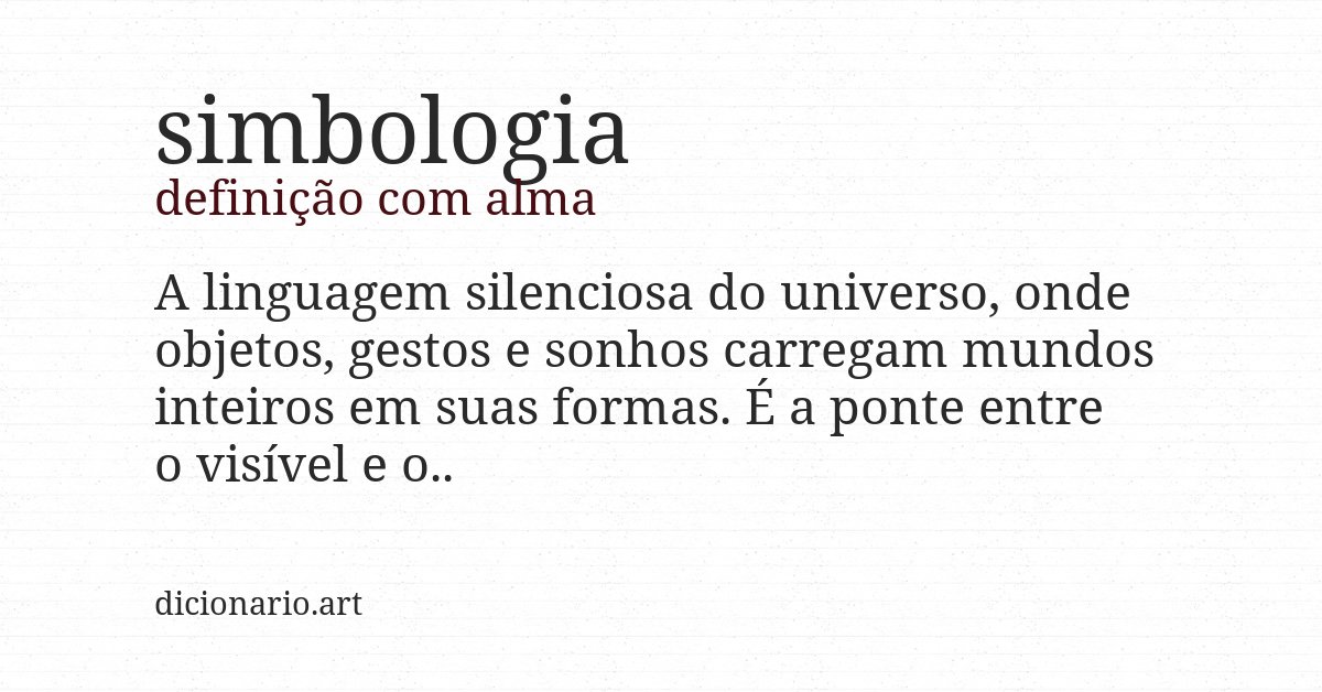 Definição com alma de simbologia
