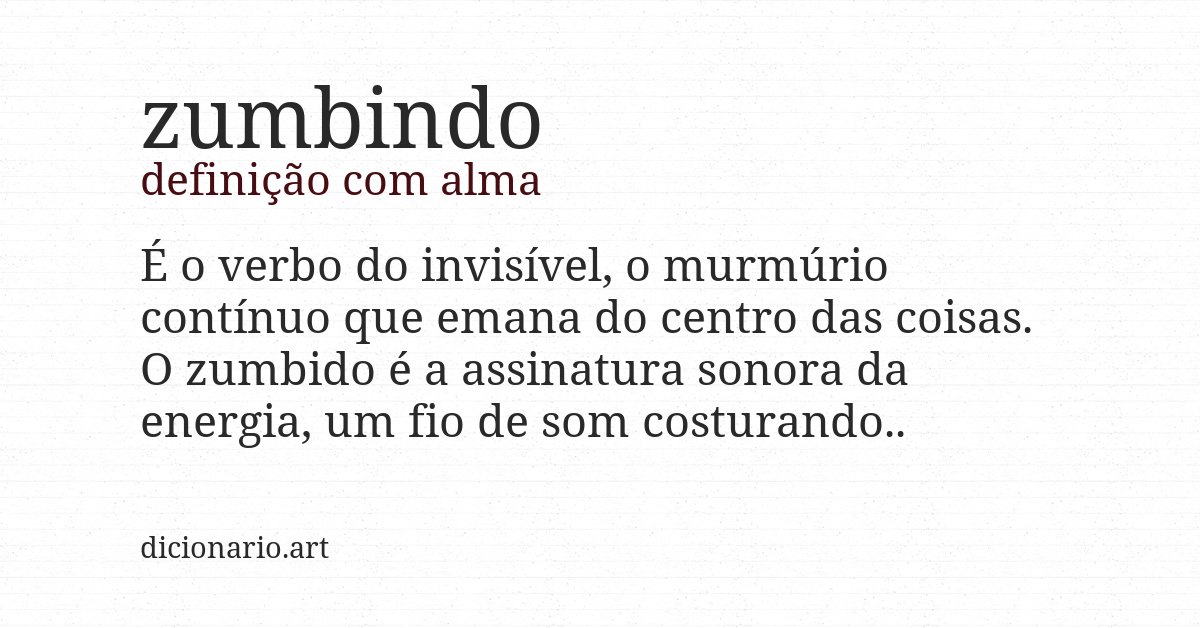 Definição com alma de zumbindo