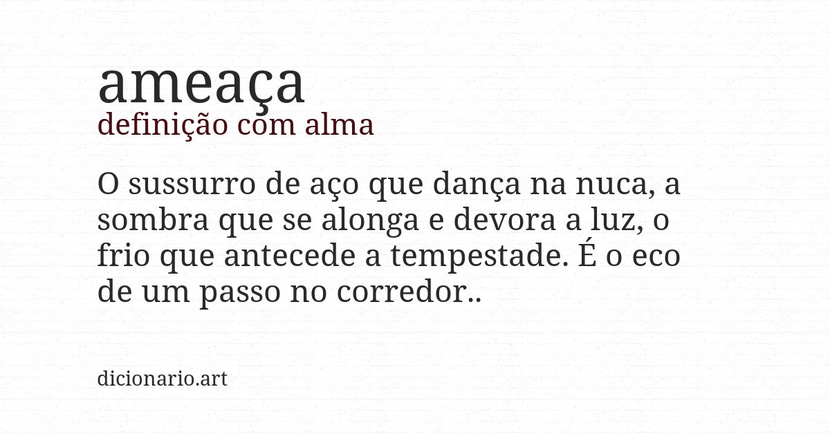 Definição com alma de ameaça