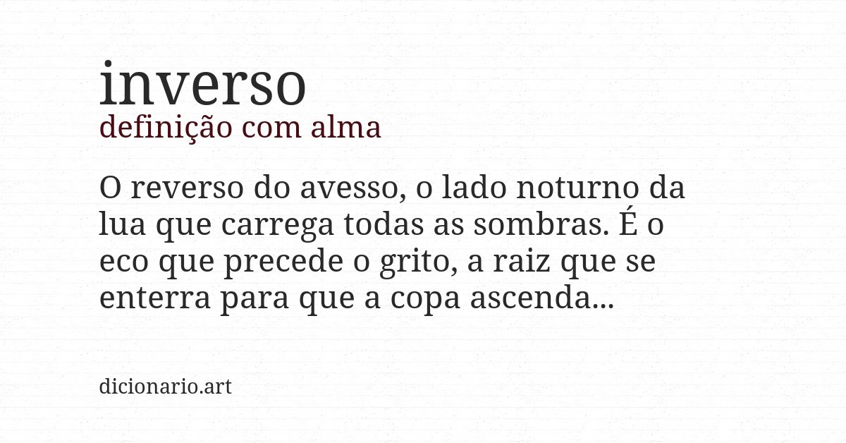 Definição com alma de inverso