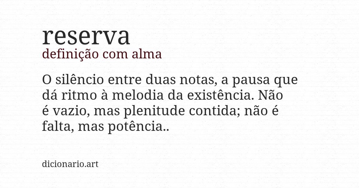 Definição com alma de reserva