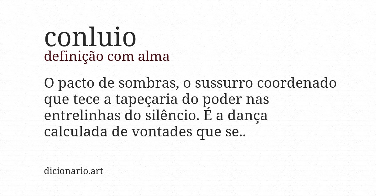 Definição com alma de conluio