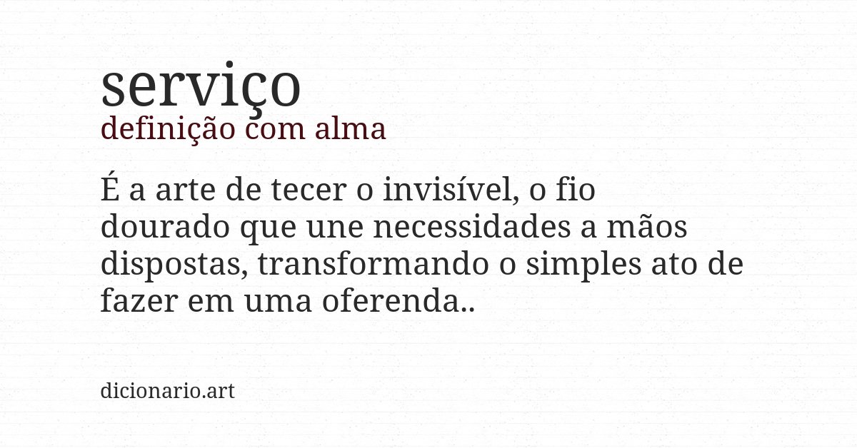 Definição com alma de serviço