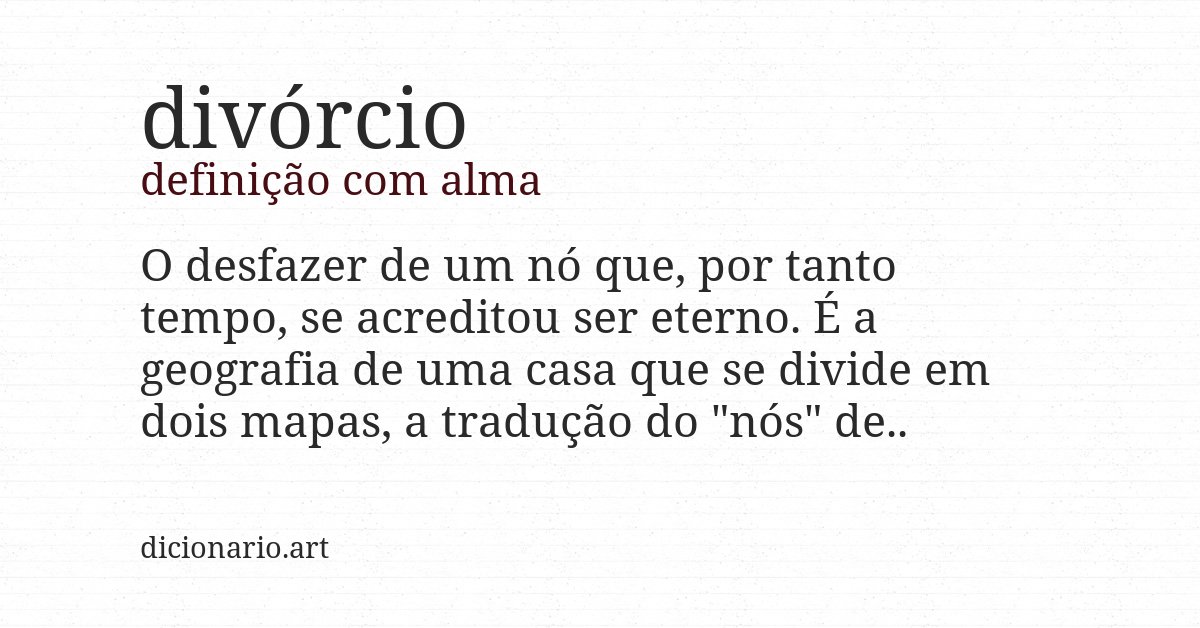 Definição com alma de divórcio