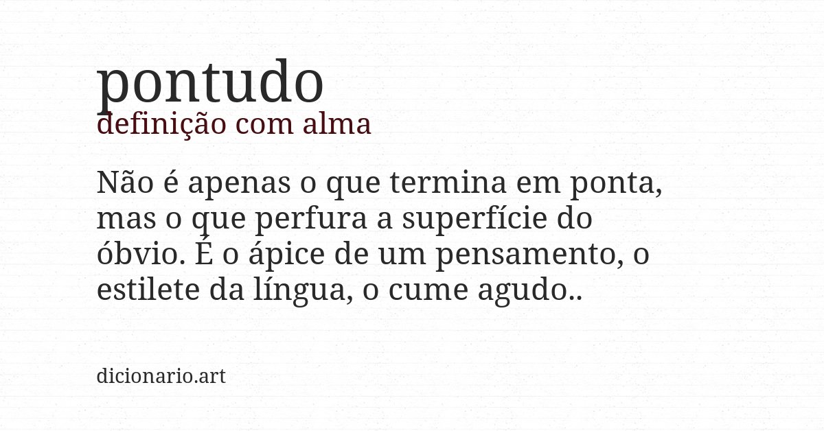 Definição com alma de pontudo